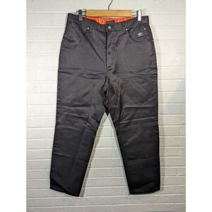 Harley Davidson Womens Black High Rise Straight Leg Pants Sz 14 Biker Gothic EMO